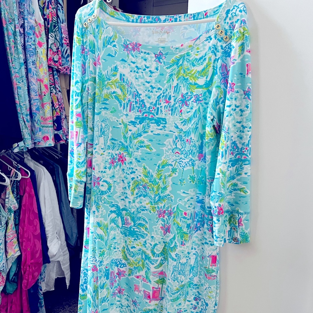 SOLD  Lilly Pulitzer Sophie size L in “what a lovely place”